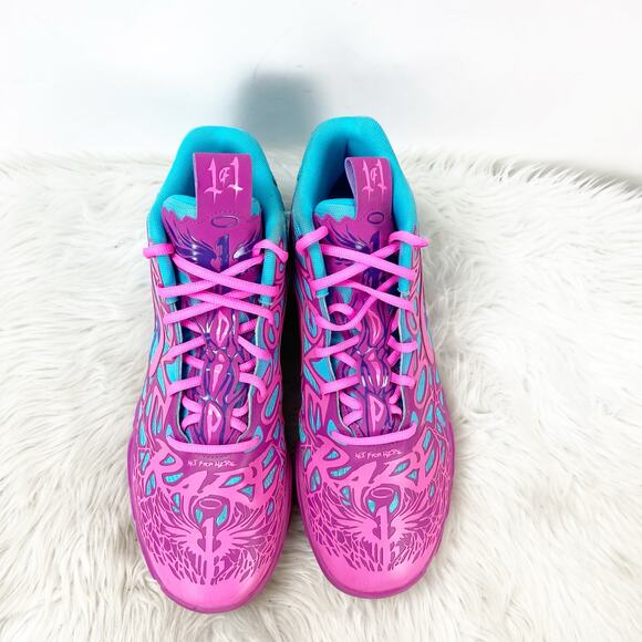 PUMA LaMelo Ball MB.04 “1 Love” Pink/Teal High-Top Men’s 11 Basketball Shoes main image 4